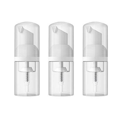 LONGWAY 3PCS Travel Size Foam Pump Bottle,Mini Empty Pump Bottle Dispenser(30ml,1 fl oz) (Clear) - color: Clear