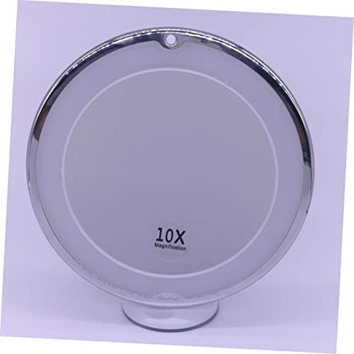 Baluue Magnifying Led Makeup Mirror with Suction Cup Portable Round Vanity Mirror for Home and Travel for Precision Cosmetic Application White - size: 20.00X20.00X19.80CM