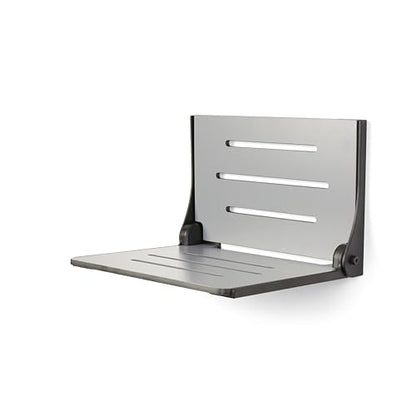 Seachrome SHAF-185155-PGS-S-MB Shower, Grey Seat with Matte Black Frame - color: Gray Seat With Matte Black Frame