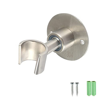 UXELY 360° Adjustable 304 Stainless Stell Handheld Shower Head Holder Wall Mount, Bathroom Shower Head Bracket with Screw Set, Shower Spray Holder, Shower Wand Holder(Silver)