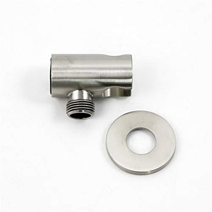 Shower Wand Holder Wall Mount,Hand Held Shower Holder with Hose Connector for Shower System Faucet Set,Handheld Shower Handle Sprayer Holder Attachment,Shower Hose Adapter, Brushed Nickel - color: Brushed Nickel