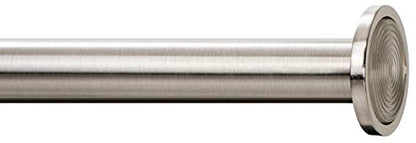 Ivilon Tension Curtain Rod - Spring Tension Rod for Small Windows or Shower, 16 to 24 Inch. Brushed Nickel - color: Brushed Nickel