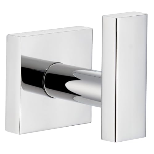 Angle Simple Bathroom Towel Hook, Square Robe Coat Hook, Polished Chrome | Solid SUS304 Stainless Steel, Modern & Heavy Duty Bath Towel Holder, for Shower Kitchen Entryway, Screws Wall Mount - color: Polished Chrome