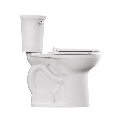 American Standard Cadet PRO Two Piece Round Toilet, 1.28 GPF, White - size: 10" rough-in
