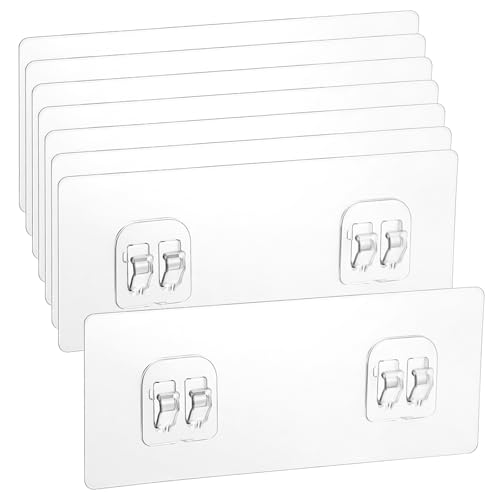 cobee 8Pcs Shower Caddy Adhesive, Shower Caddy Hooks, Showers Caddies Adhe sive Replacement Showering Shelf Adhesive, Show ers Caddies Hanger No Drilling Showers Kitchen Accessories