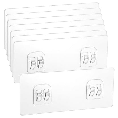 cobee 8Pcs Shower Caddy Adhesive, Shower Caddy Hooks, Showers Caddies Adhe sive Replacement Showering Shelf Adhesive, Show ers Caddies Hanger No Drilling Showers Kitchen Accessories