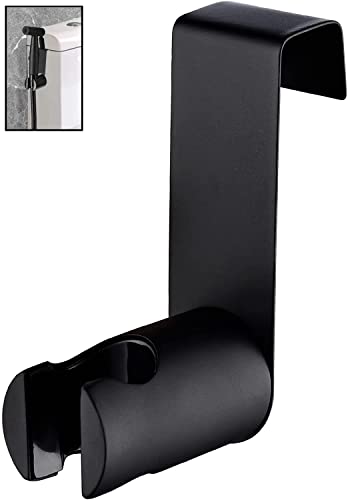 Handheld Bidet Sprayer for Toilet,Bidet Sprayer Holder,Hook Black | Bidet Sprayer Holder for Handheld Shower Wand, Diaper Sprayer,Stainless Steel Bidet Holder - color: Black