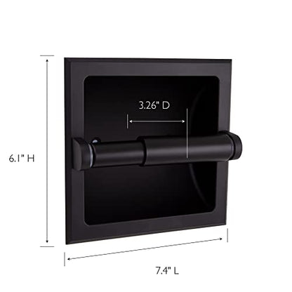 Design House Millbridge Toilet Paper Holder, Matte Black | Wall Mount, Classic, Zinc, Hardware, 544554