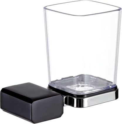 ECKOREA® Matte Black Tumbler Holder ECK-710C-BK, Tumbler Included, Durable Zinc Alloy, Wall-Mounted, Screw-in - size: ECK-710C-BK