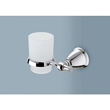 Gedy Gedy LI10-13 Lira Wall Mounted Toothbrush Holder, 1" L x 5.5" W, Frosted Glass