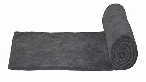 MYLSMPLE Microfiber Luxury Grey Bath Towel Extra Large Bath Sheet Beach Towel (36 Inch X 72 Inch, Grey) - color: Grey