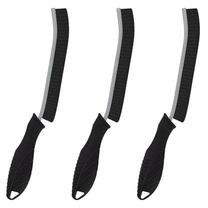 KMOSENIA Crevice Cleaning Brush, 3 Pack Hard Bristle Grout Brush | 3 pack narrow cleaning brushes with stiff bristles for grout, gaps, kitchens, bathrooms and tight spaces.