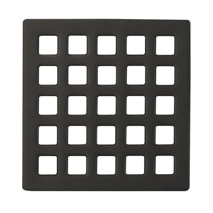 Uni-Green 3-3/4 inch Square Shower Drain Grate - 3.75" Matte Black Shower Floor Drain Cover Replacement - SUS304 Stainless Steel Hair Catcher/Drain Strainer for Bathrooms, Showers - color: Matte Black