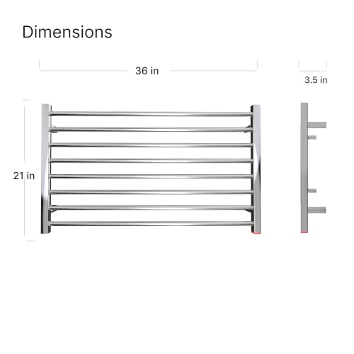 Heated Towel Rack, Towel Warmer with Timer, Wall Mounted hot Towel Warmer Rack for Bathroom, Hardwired or Plug-in Models Wide Towel Heater