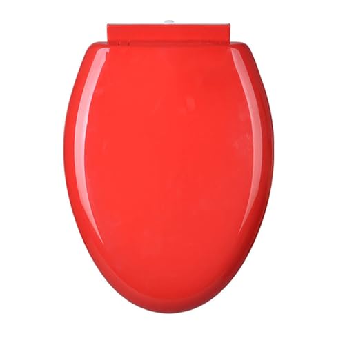Quick Release Toilet Seat, 18.5" Standard Slow Close Detachable Bathroom Aessory, Fits All Regular Bowls, PP Material, - color: Red