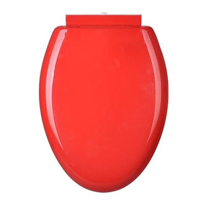 Quick Release Toilet Seat, 18.5" Standard Slow Close Detachable Bathroom Aessory, Fits All Regular Bowls, PP Material, - color: Red