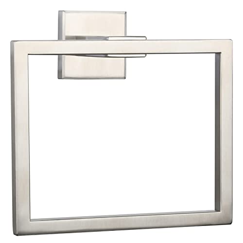 Stainless Steel Square Towel Ring Brushed Nickel Hand Towel Holder for Bathroom Wall Mount, SBH239NA - color: Brushed Nickel