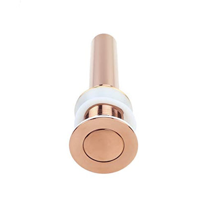Renovators Supply Manufacturing Bathroom Sink Drain 1 1/4 in. OD Rose Gold Pop Up Sink Drain with Overflow