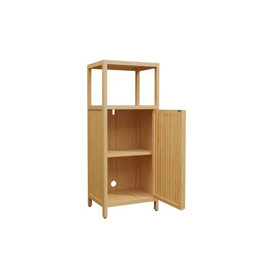 Bookcase Storage Cabinet, 41 Inch Multi-Scene Use Large Capacity Single Door Locker with One Shelf,for Kitchen Home