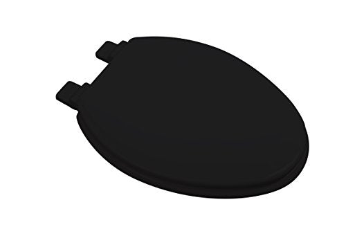 1F1E7-90 Premium Molded Wood Elongated Toilet Seat with Slow Close Hinge & OSG, Black - color: Black, style: ELONGATED