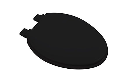 1F1E7-90 Premium Molded Wood Elongated Toilet Seat with Slow Close Hinge & OSG, Black - color: Black, style: ELONGATED
