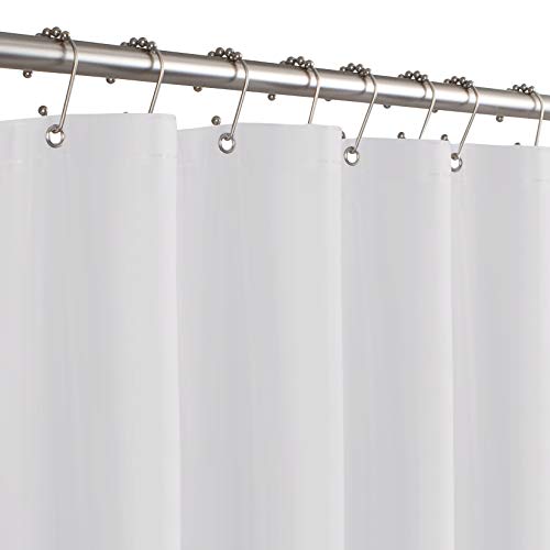 Zenna Home Shower Curtain Liner, Heavyweight Transparent Liner for Showers and Bathtubs with Rustproof Grommets and Weighted Hem, 8-Gauge EVA, 70 x 72 Inches, Frosty, (Pack of 12) - size: 72"W x 70"L (Pack of 12)