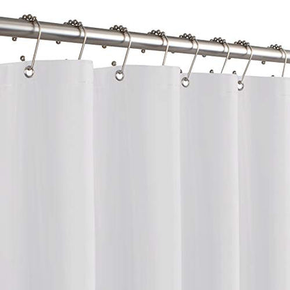 Zenna Home Shower Curtain Liner, Heavyweight Transparent Liner for Showers and Bathtubs with Rustproof Grommets and Weighted Hem, 8-Gauge EVA, 70 x 72 Inches, Frosty, (Pack of 12) - size: 72"W x 70"L (Pack of 12)