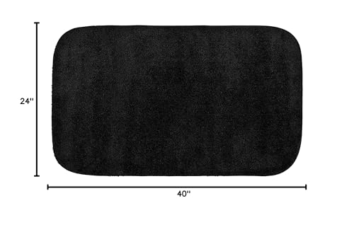 Garland Rug Traditional Bath Rug, 24-Inch by 40-Inch, Black - color: Black, size: 2' x 3'4" (Rectangular)