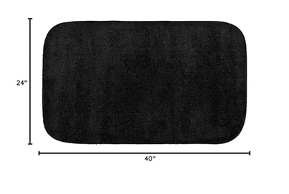 Garland Rug Traditional Bath Rug, 24-Inch by 40-Inch, Black - color: Black, size: 2' x 3'4" (Rectangular)