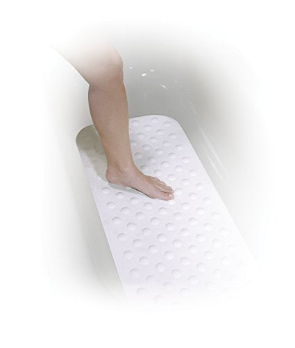 Drive Medical Bathtub Mat, White, Large Size, Non-Slip Design | Bathtub Mat Offers Slip-Resistant Surface for Safe Everyday Bathing Support, White, Large Size Design