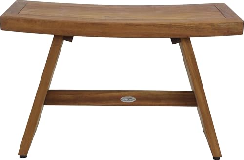 The Original 30" Asia Teak Shower Bench | Durable, Water-Resistant Teak, Shower Chair & Shaving Foot Rest, Indoor/Outdoor Use