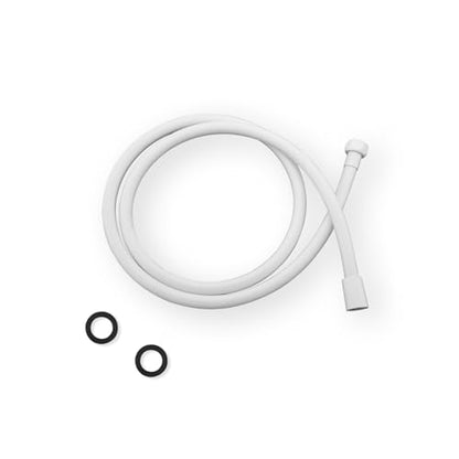 59 Inches White PVC Shower Hose Replacement For Cleaning | 5ft Shower head Hose Extra Long,Used In Showerhead,Spray Bidet,Bathing Toilet,Bathtub,Flexible RV Shower Hoses - color: White, size: 59 In