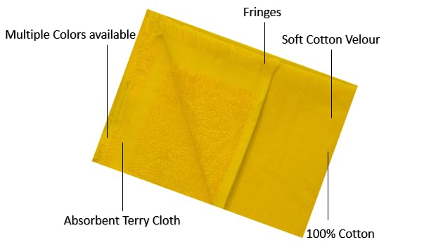 Fingertip Hand Towel | Absorbent |11x18 | Terry Velour Premium Washcloths, Bathroom use, 100% Cotton, Face, fingertip, Soft, Guest Towels (Pack of 4) (4, Gold) - color: Gold