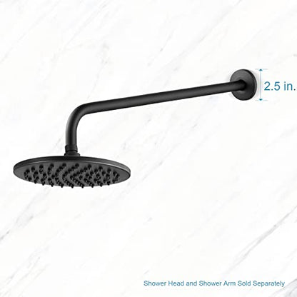 OFFO Shower Arm with Flange, 24 in Wall Mount Replacement Angle Shower Head Arm Wall-Mounted For Fixed Shower Head & Handheld Showerhead, Matte Black - color: Matte Black, style: 24 in