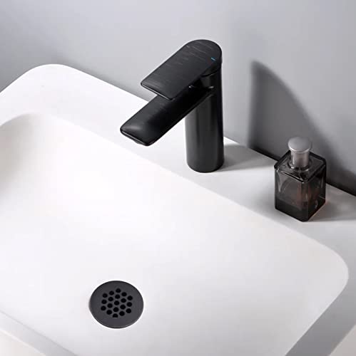 Grid Drain Strainer Assembly With Overflow for Bathroom Sink, P.O. Plug Lavatory Drain, Oil Rubbed Bronze - color: Oil Rubbed Bronze, style: With Overflow