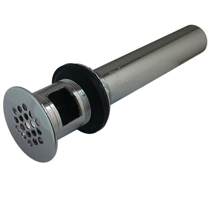 Kingston KB5001 Grid Drain with Overflow, 17 Gauge, Polished Chrome - color: Polished Chrome
