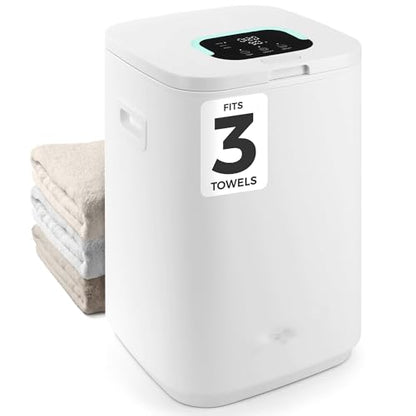 Bucket-23L Capacity Hot Warmer with Timer Function, Fits Up to Two Oversized Towels for Bathroom(White) - color: White