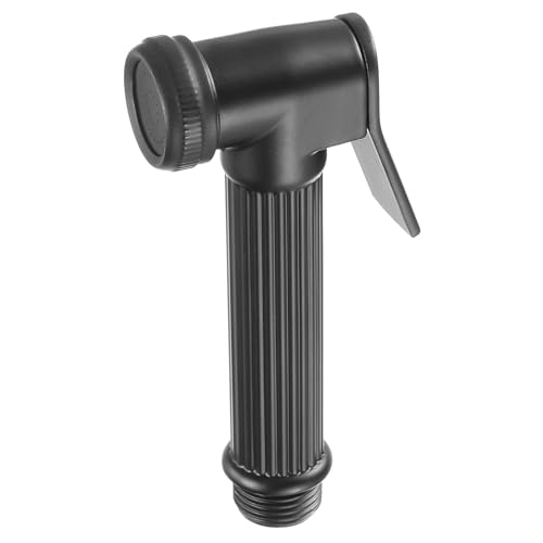 uxcell Handheld Bidet Sprayer for Toilet, Metal Bathroom Sprayer Kit Adjustable Water Pressure Control for Kitchen Bathroom Toilet Flushing Washing, Black - color: Black
