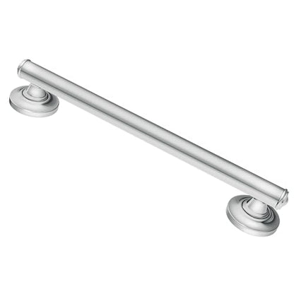 Moen LR8724D1GCH Bathroom Safety 24-Inch Designer Bathroom Grab Bar with Curled Grip, Stainless - color: Chrome