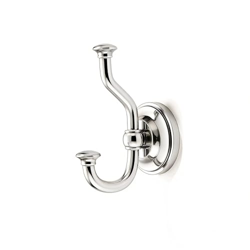 1 Pack 4-1/2 Inch Zinc Alloy Polished Nickel Towel Hooks | Solid Metal | Wall Mount | Robe Hooks | Coat Hooks | For Bathroom, Shower, Bedroom, Entryway | Bathroom Hardware Accessories - color: Polished Nickel