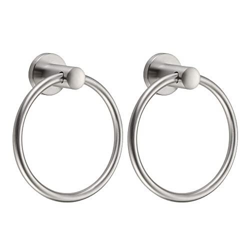BGL Brushed Nickel Towel Ring Brushed Nickel Hand Towel Holder Stainless Steel Towel Ring for Bathroom 2 Pack - color: Brushed Nickel(2 Pack)