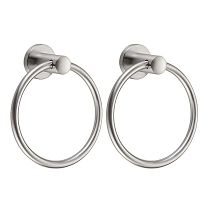 BGL Brushed Nickel Towel Ring Brushed Nickel Hand Towel Holder Stainless Steel Towel Ring for Bathroom 2 Pack - color: Brushed Nickel(2 Pack)