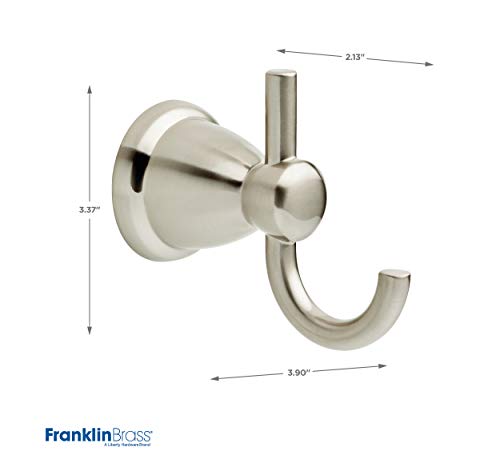Franklin Brass 5-Piece Satin Nickel Bathroom Set (2) Towel Racks, Ring, Toilet Paper Holder, Hook | Kinla Bath Accessories - color: Satin Nickel, style: 5-Piece Bath Accessory Set