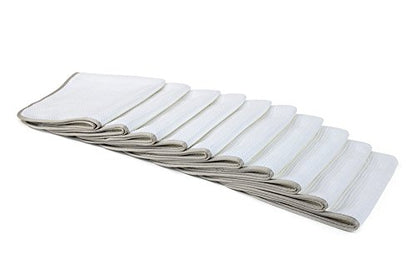 Autofiber [No Streak Freak] Microfiber Window and Mirror Waffle Towel (16"x16") (10 Pack, White) - color: White, size: 10 pack