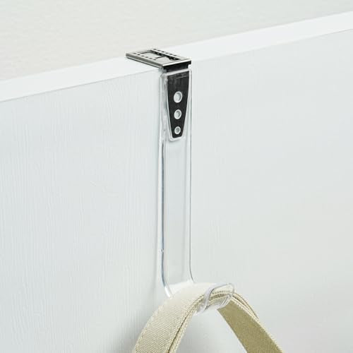 NewTalent Set of 2pcs Adjustable Over the Door Hooks for Hanging, for Living Room, Bathroom, Bedroom, Kitchen Hanging Clothes, Towels, Hats, Coats, Bags - style: Traditional