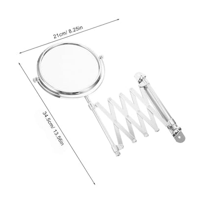 BESPORTBLE Wall Mount Makeup Mirror, 6-Inch Two-Sided Extension Mirror with 3X Magnification - Chrome Bathroom 360° Swivel