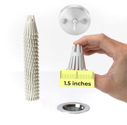Disposable Mini HairClaw 20 Pack | Extra Small Bathtub Hair Catcher Strainer Trap for 1.5 inch Tub Drain | Eco-Friendly Bioplastic - size: X-Small