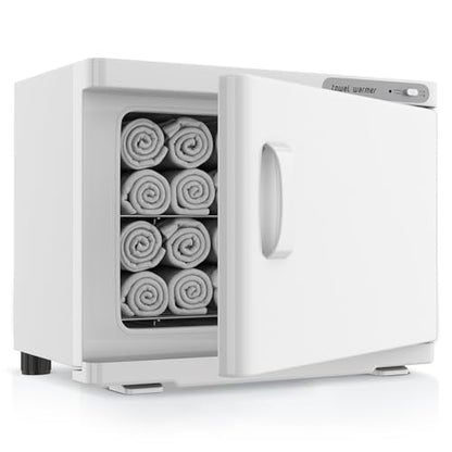 Towel Warmer Cabinet, 23L Large Hot Bath Towel Warmer Heating Use for Facial Spa, Hair Beauty, Salon Equipment and Home- White - color: White