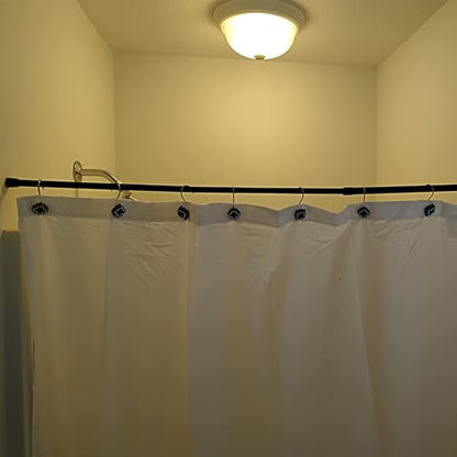 Tension Rods, 4 Pack Adjustable Spring Steel Cupboard Bars 10-16 Inches Tension Curtain Rod Shower Rod Closet Rod Small Tension Rods, (Black, 10-16 in-4 Pcs) - color: Black, size: 10-16"-4Pcs