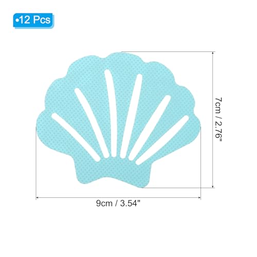 PATIKIL 12 Pcs Non Slip Bathtub Stickers, Anti Slip Shower Stickers Bathroom Shower Floor Decals Sea Shell Shape Cute Treads Tubs, Blue - color: Blue